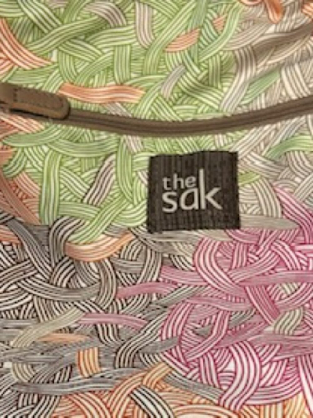 The Sak Brown Leather Floral Embossed Hobo Shoulder Bag Purse Single Strap READ - Picture 6 of 10